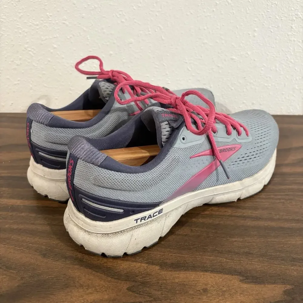 Brooks Trace 1 Running‎ Shoes Womens Size 10.5 Sneakers 1203511B033 Blue Pink